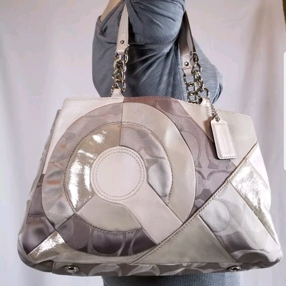 Coach Handbags - Rare coach inlaid patchwork shoulder chain bag